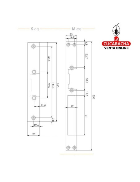 DORCAS-Abrepuertas 54 Af/s Con Frente. Ac-Dc.