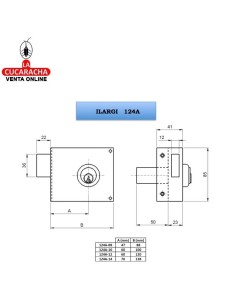 ILARGI-Cerradura 124A 10cm.... 2