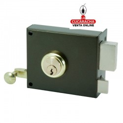 Cerradura ILARGI 125A 8cm. Bombillo Redondo. Mano Izquierda