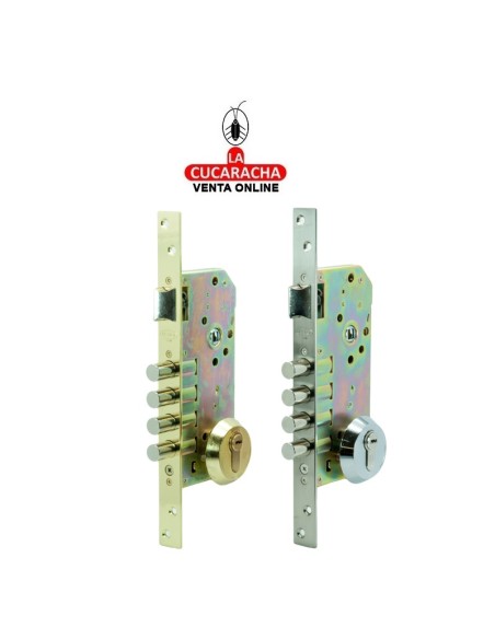 ILARGI-CERRADURA EMBUTIR NIQUEL 4220S- 50mm. PARA PUERTA MADERA.