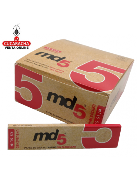 md5-1500 Papel liar natural 32 hojas King Size Brown 110mm.
