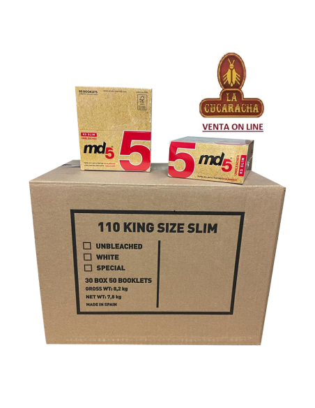 md5-1500 Papel liar natural 32 hojas King Size Brown 110mm.