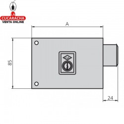 Cerradura de Sobreponer CVL Esmaltada 1124A-8 2
