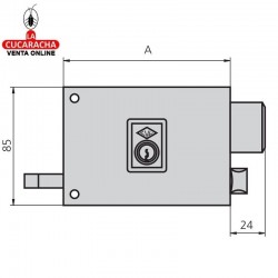 Cerradura Esmaltada 1125A-8- CVL- Derecha.