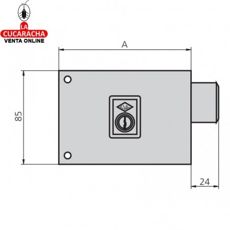 Cerradura de Sobreponer CVL Esmaltada 1124A-8 Cerradura de Sobreponer CVL Esmaltada 1124A-8