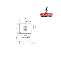 Cerradura YALE Nº124-HPR 100mm. Derecha 2