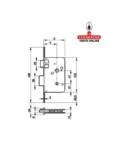 yale-Picaporte Embutir 651-... 2