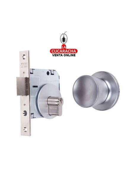 tesa-Cerradura Pomo 3520/50mm. Cromo-Mate.