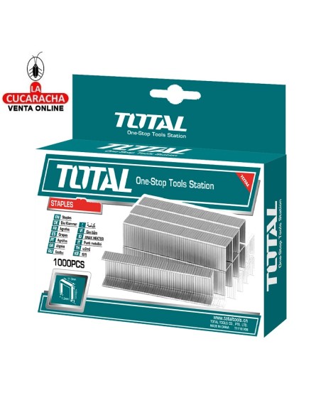 Caja 1000 Grapas Rectangulares 1.2x12mm tipo capilla Mod. THT39124.