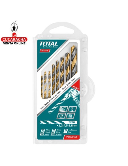 accesorios herramientas. JUEGO 8 BROCAS HSS METAL MOD. TACSD0801