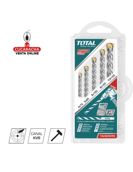 accesorios herramientas. Juego 5 brocas pared Mod. TACSD5055