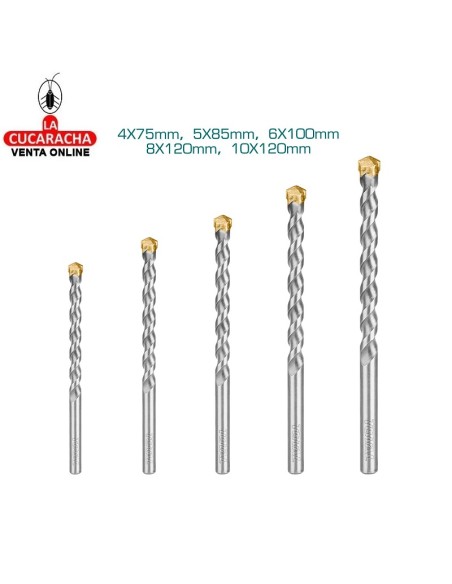 accesorios herramientas. Juego 5 brocas pared Mod. TACSD5055