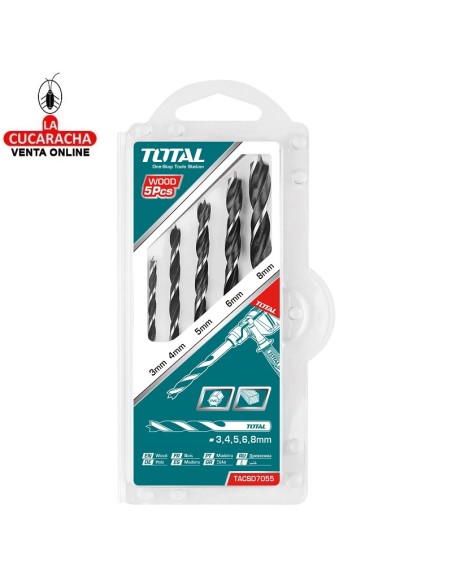 accesorios herramientas. Juego 5 brocas madera Mod. TACSD7055