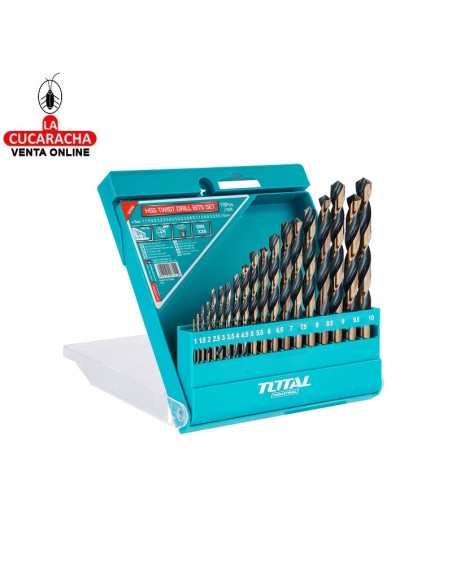 accesorios herramientas. Juego 19 brocas HSS metal Mod. TACSD019