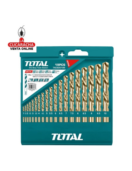accesorios herramientas. Juego 19 brocas HSS metal Mod. TACSD019