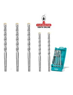 JUEGO 5 BROCAS PARED SDS PLUS MOD. TAC190501.