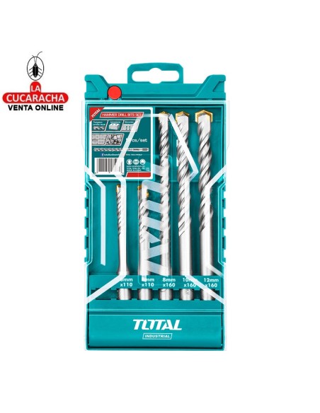 accesorios herramientas. Juego 5 brocas pared SDS Plus Mod. TAC190501