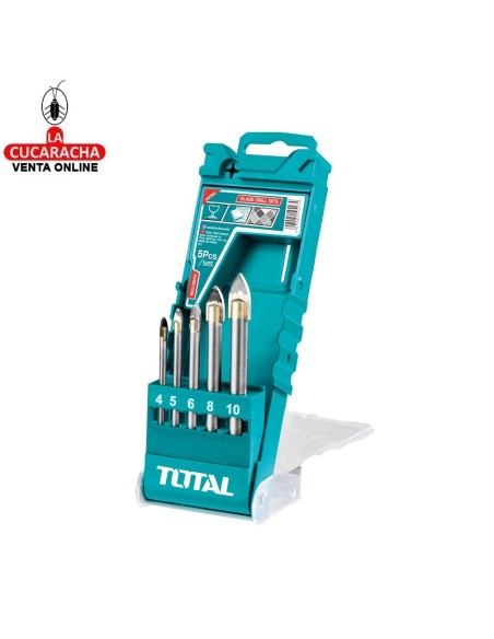 accesorios herramientas. Juego 5 brocas vidrio Mod. TACSD7256