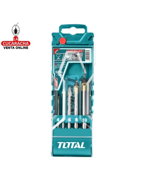 accesorios herramientas. Juego 5 brocas vidrio Mod. TACSD7256