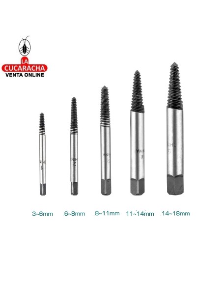 accesorios herramientas. Juego 5 brocas extractoras Mod. TACSE0056
