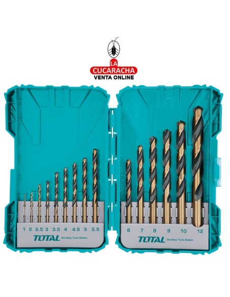 accesorios herramientas. Juego 15 brocas HSS metal Mod. TACSDL51501