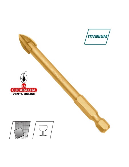 accesorios herramientas. BROCA PORCELÁNICO PUNTA TITANIO MODELO TACG2.