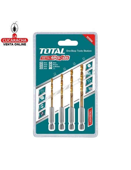 accesorios herramientas. Juego 4 brocas de titanio Mod. TACSD4041