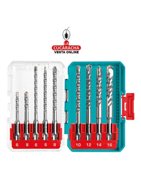 accesorios herramientas. Juego 9 brocas pared SDS Plus Mod. TACSDL30906