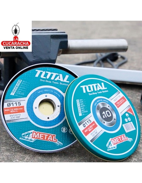 accesorios herramientas. Caja 10 discos corte METAL 115MM. Modelo TAC2211.