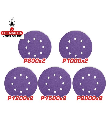 accesorios herramientas. Juego hojas lija redonda Mod. TAC73150101