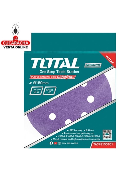 accesorios herramientas. Juego hojas lija redonda Mod. TAC73150101