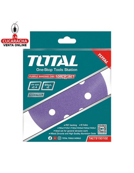 accesorios herramientas. Juego hojas lija redonda Mod. TAC73150102