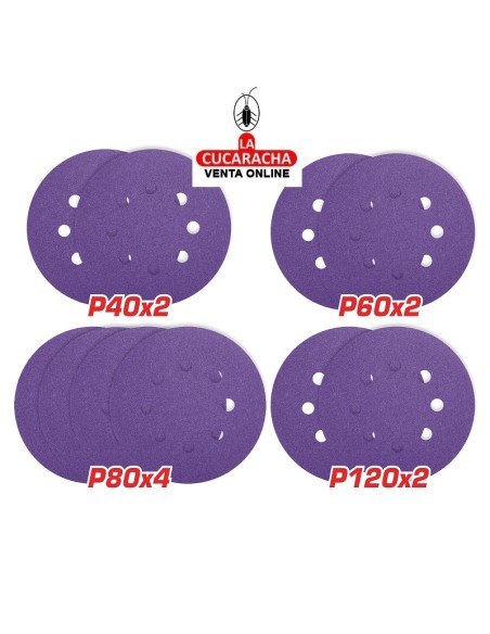 accesorios herramientas. JUEGO HOJAS LIJA REDONDA MOD. TAC73150103