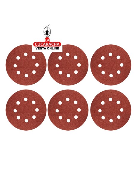 accesorios herramientas. Juego 6 hojas lija redonda Mod. TAC732251