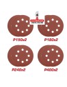 JUEGO 8 DISCOS LIJA VELCRO MOD. TDWS7501-73.