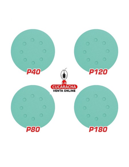 accesorios herramientas. Juego 50 hojas lija redonda Mod. TAC125050