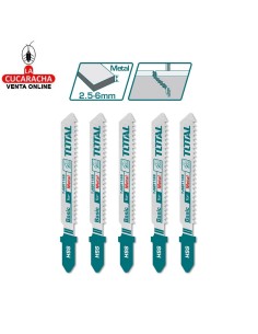 accesorios herramientas. 5 Hojas para sierra caladora Mod. TJSBT118B