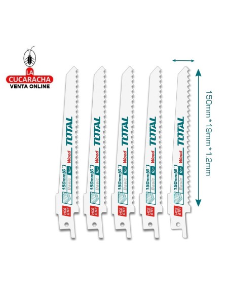 accesorios herramientas. BLISTER 5 Hojas para sierra sable Mod. TRSB611D