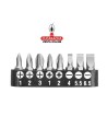 accesorios herramientas. Set 9 puntas 1/4'' con portapuntas Mod. TACSD3091