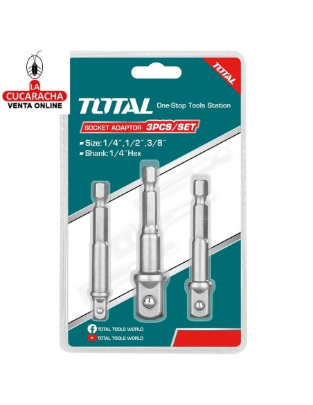 accesorios herramientas. 3 Adaptadores para llave vaso Mod. TAC273651