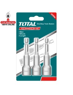 accesorios herramientas. 3 Casquillos magnéticos de 1/4'' Mod. TAC271331