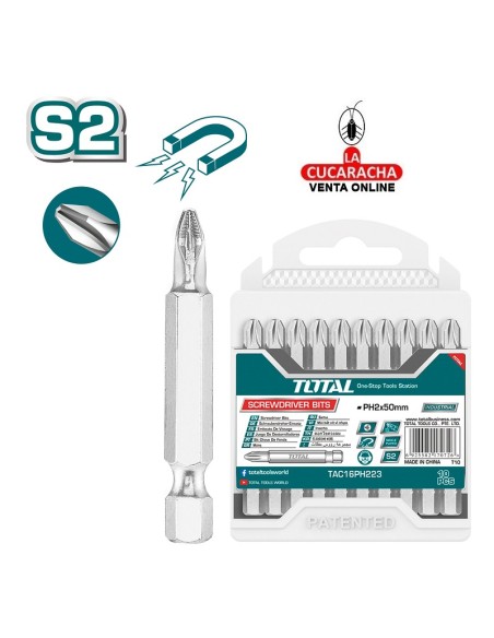 accesorios herramientas. JUEGO 10 Puntas - PH2 Mod. TAC16PH223