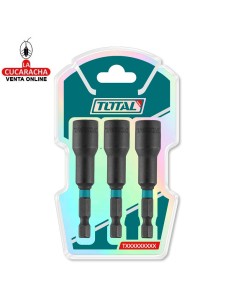BLISTER 3 CASQUILLOS MAGNETICOS DE 1/4'' MOD. TAC2703431.