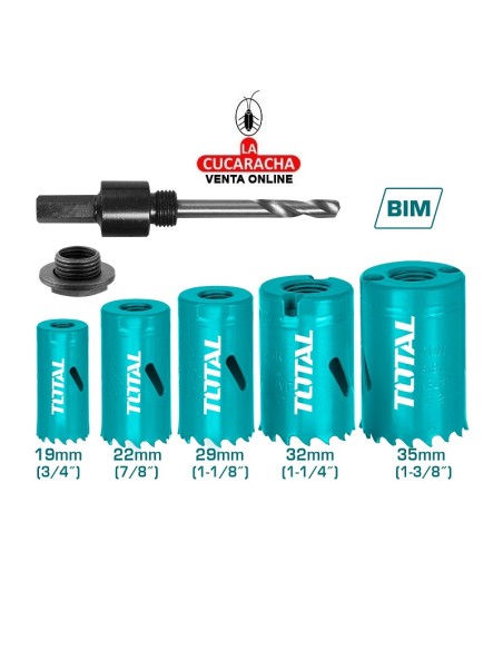 accesorios herramientas. Conjunto de 5 coronas Mod. TACSH1071