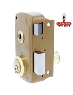 Cerradura Sobreponer puerta madera CILINDRO Y 3 LLAVES SERRETA Modelo 75UN.