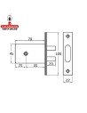amig-Cerradura Embutir perfiles metálicos Modelo 421.
