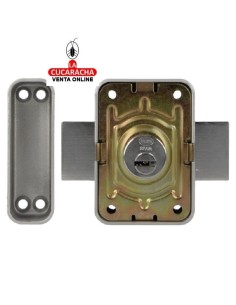 amig-Cerradura sobreponer Modelo 80 Esmaltado Plata.