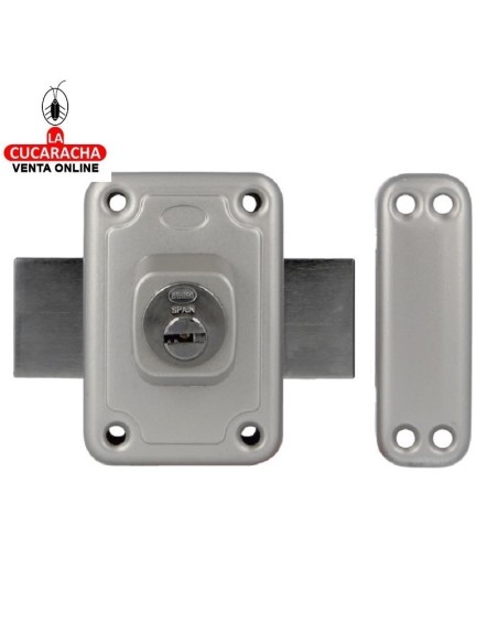 amig-Cerradura sobreponer Modelo 81 Esmaltado Plata.