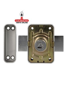 amig-Cerradura sobreponer Modelo 81 Esmaltado Plata.