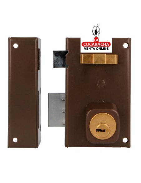 amig-Cerradura sobreponer Modelo 75 Marrón-Izquierda.